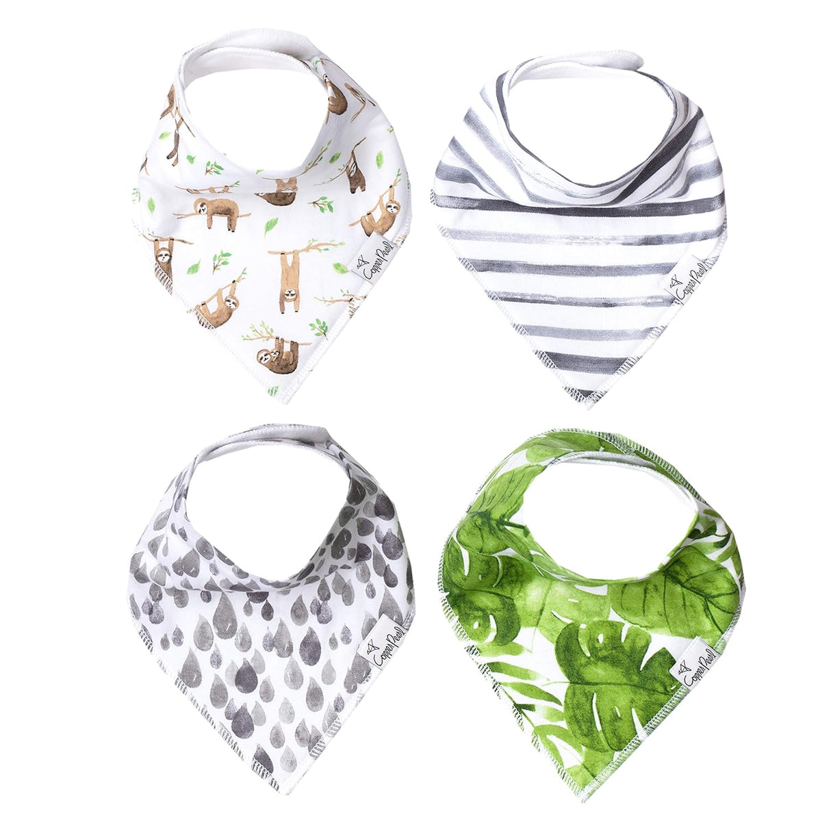 Copper Pearl Baby Bandana Bibs 4 Pack - Noah - Kid's Stuff Superstore