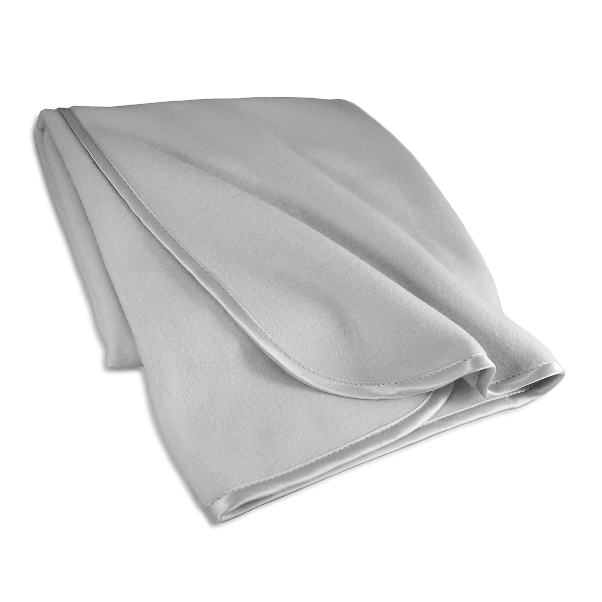 American Baby Company Fleece Blanket with Satin Trim - Gray - Kid's Stuff Superstore