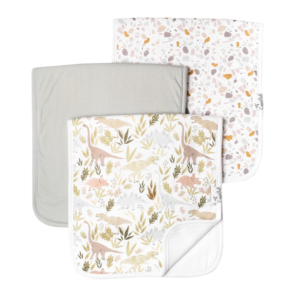 Copper Pearl Premium Baby Burp Cloths 3-Pack - Rex - Kid's Stuff Superstore