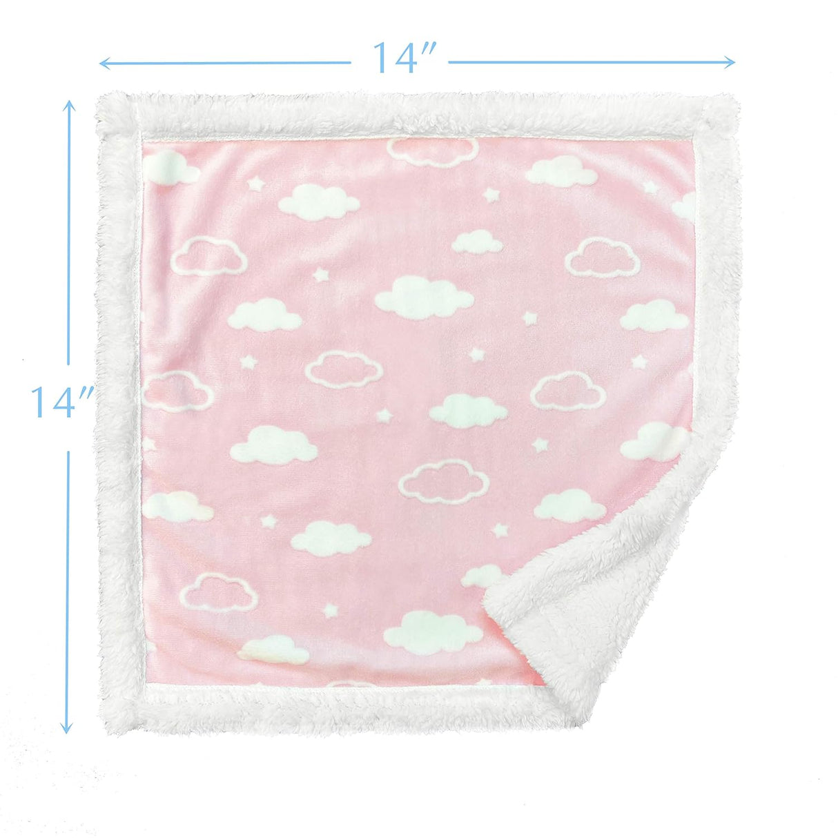 American Baby Company Heavenly Soft Chenille Sherpa Security Blanket - Pink Cloud - Kid's Stuff Superstore