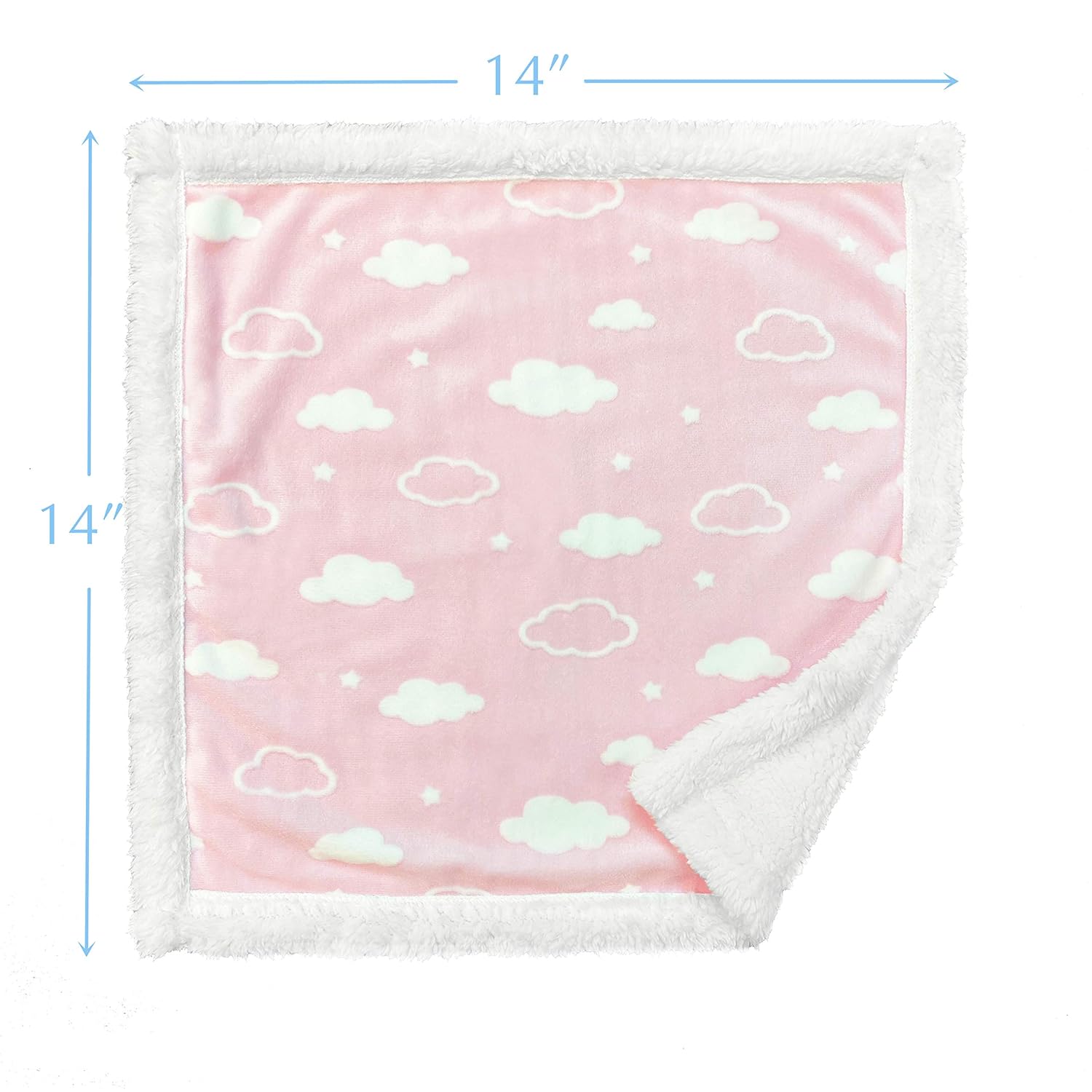 American Baby Company Heavenly Soft Chenille Sherpa Security Blanket - Pink Cloud - Kid's Stuff Superstore