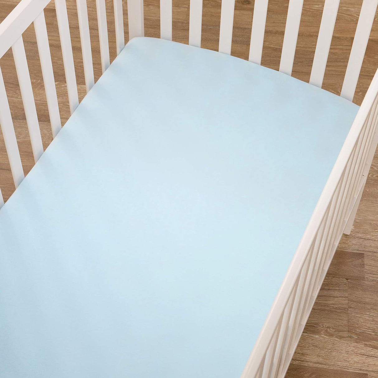 American Baby Company Cotton Jersey Fitted Crib Sheet - Blue - Kid's Stuff Superstore