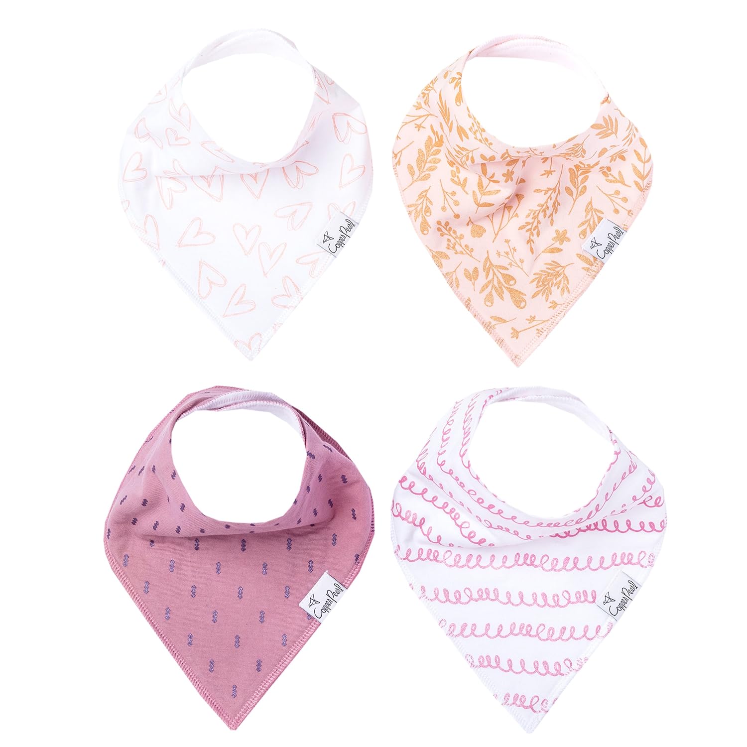 Copper Pearl Baby Bandana Bibs 4 Pack - Lola - Kid's Stuff Superstore