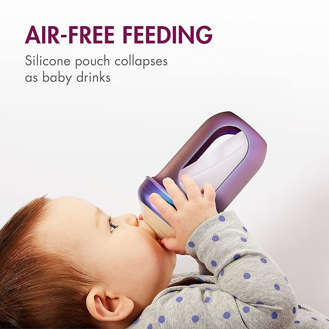 Boon Nursh 8 oz. Silicon Bottles - Metallic - Kid's Stuff Superstore
