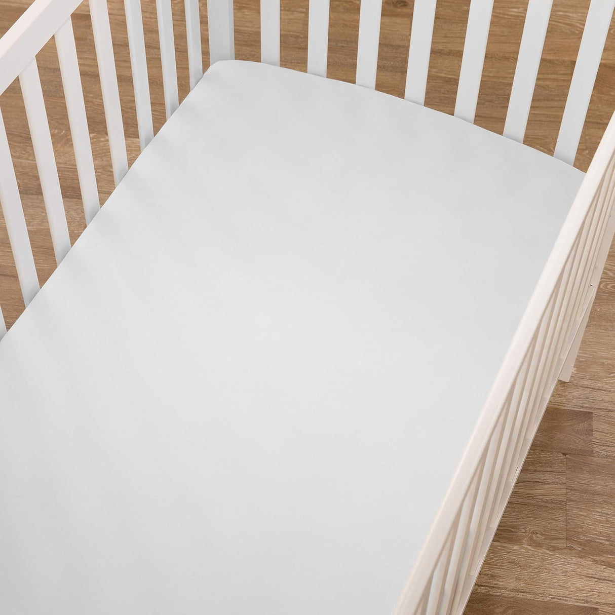 American Baby Company Cotton Jersey Fitted Crib Sheet - White - Kid's Stuff Superstore
