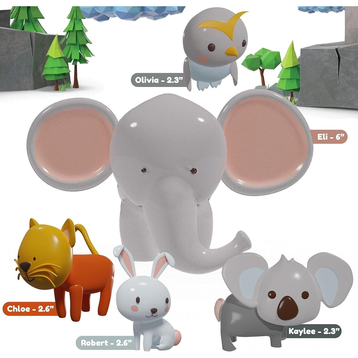 SplashEZ TubEZ Family Mold Free Bath Toys - Elephant & Friends - Kid's Stuff Superstore