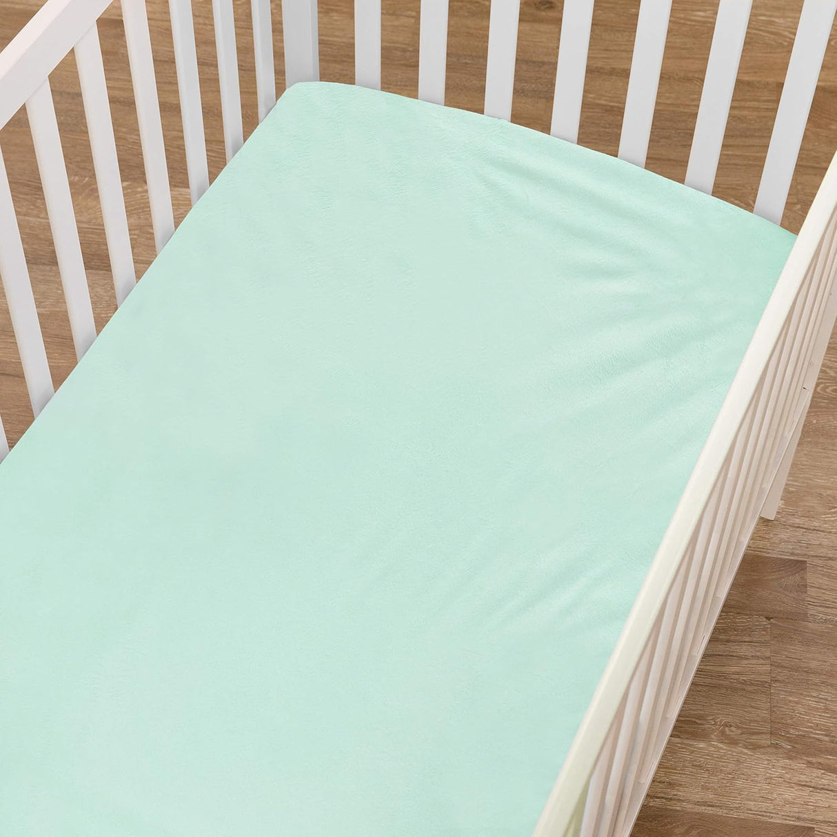 American Baby Company Heavenly Soft Chenille Fitted Crib Sheet - Aqua - Kid's Stuff Superstore
