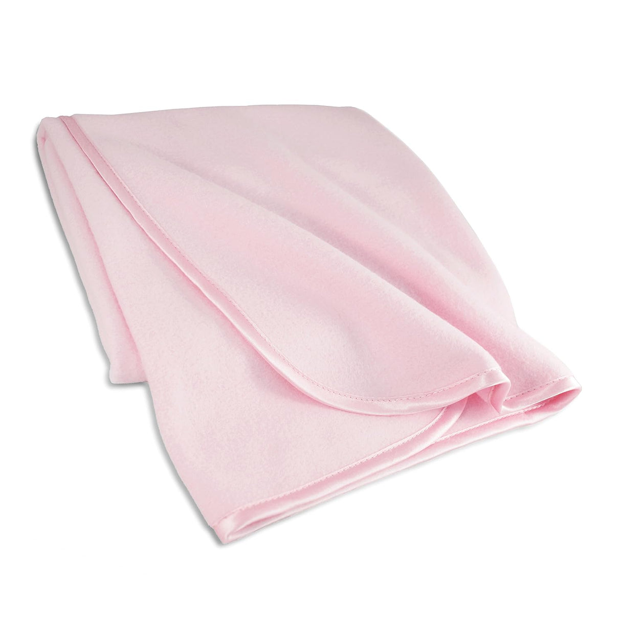 American Baby Company Fleece Blanket with Satin Trim - Pink - Kid's Stuff Superstore