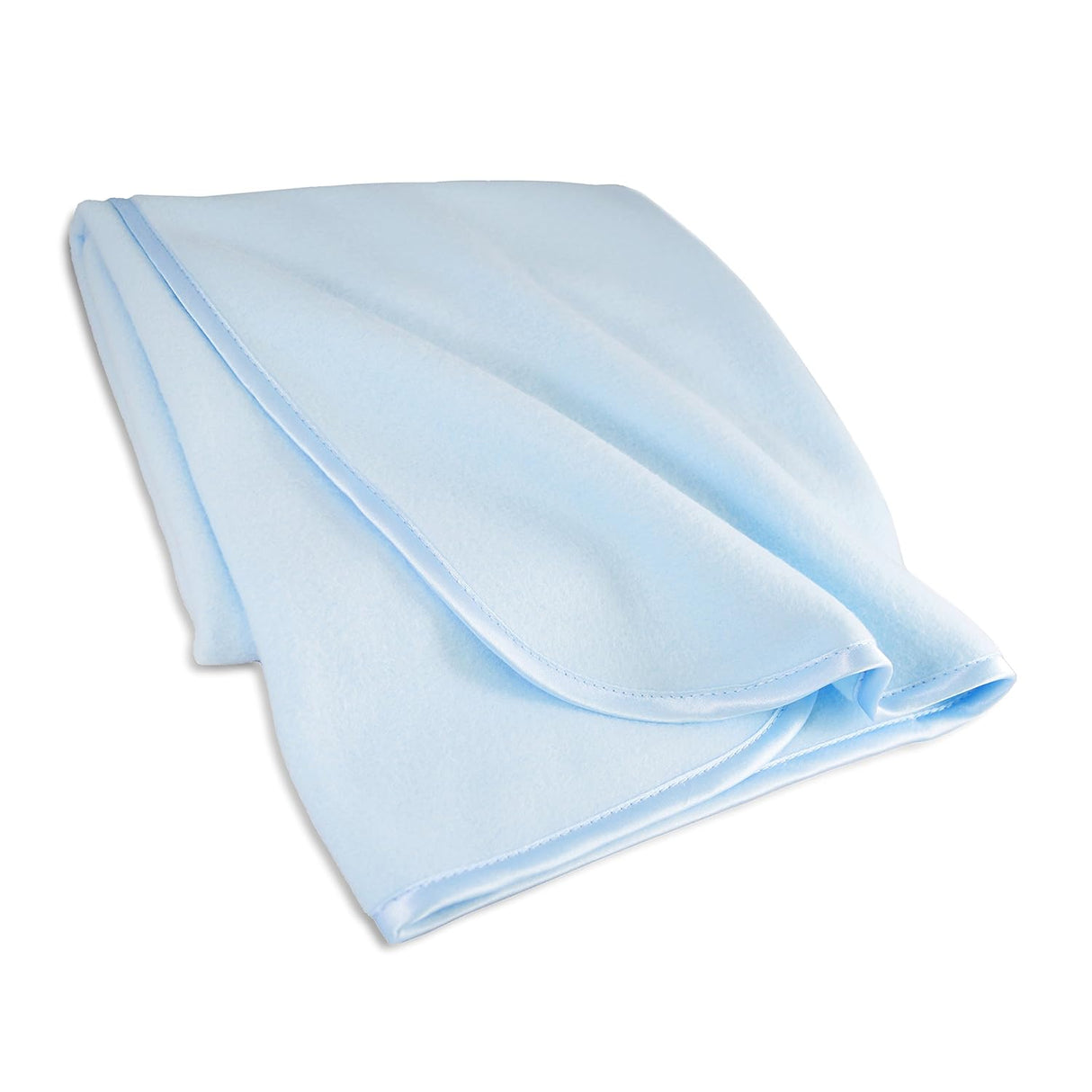 American Baby Company Fleece Blanket with Satin Trim - Blue - Kid's Stuff Superstore