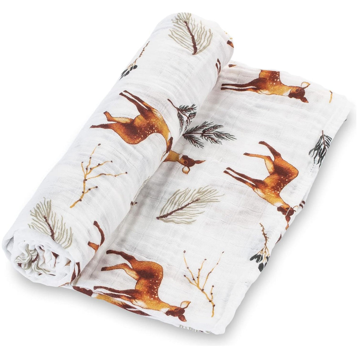 LollyBanks Muslin Swaddle Blanket - Deer - Kid's Stuff Superstore