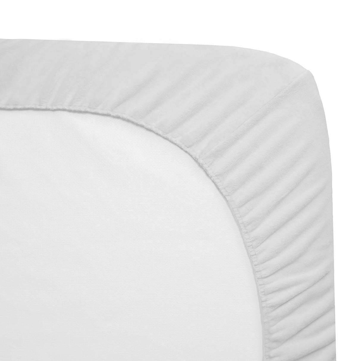 American Baby Company Heavenly Soft Chenille Fitted Crib Sheet - White - Kid's Stuff Superstore