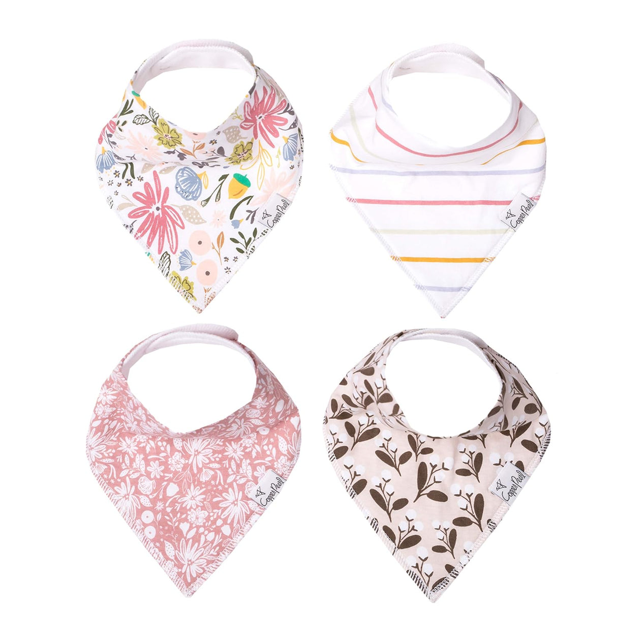 Copper Pearl Baby Bandana Bibs 4 Pack - Olive - Kid's Stuff Superstore