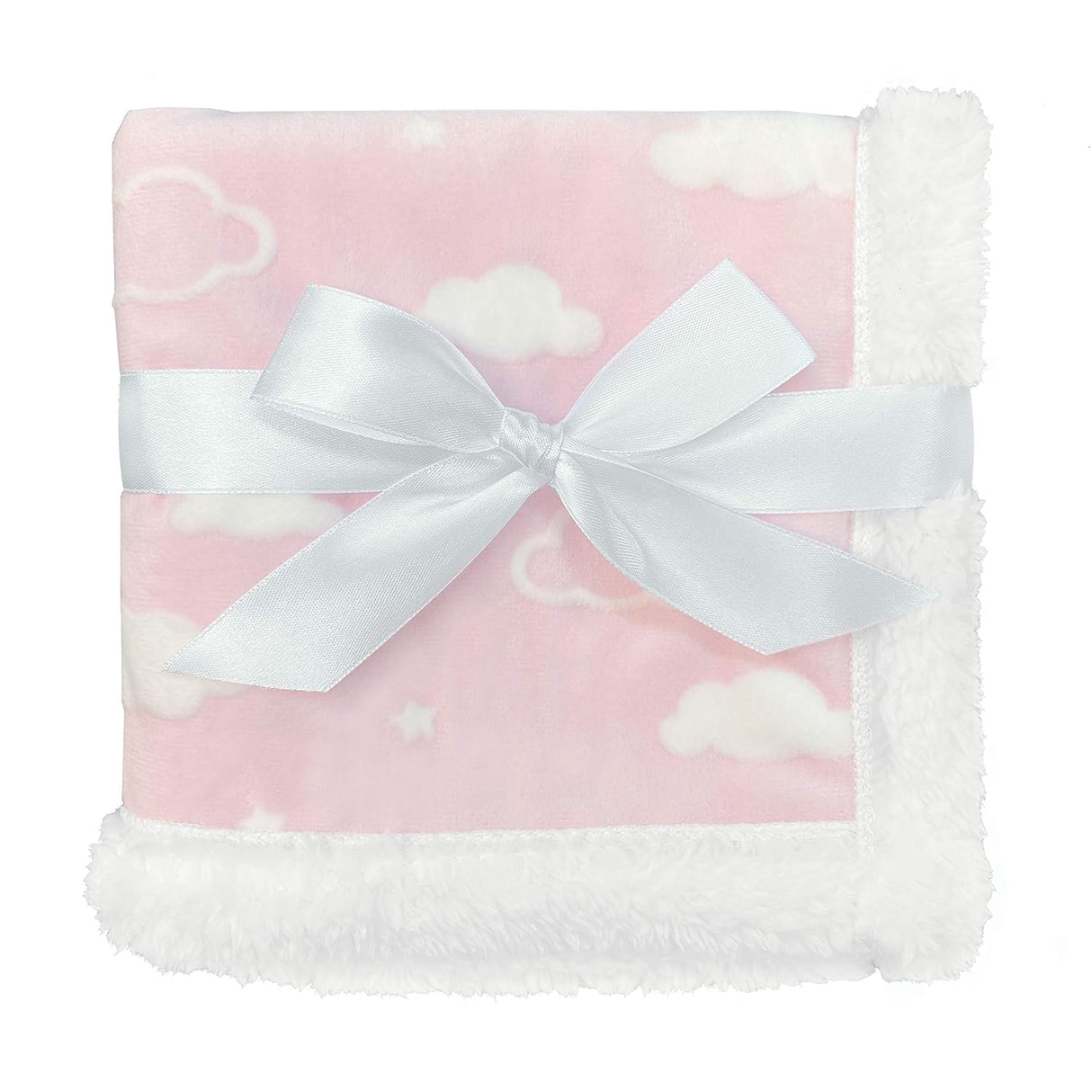 American Baby Company Heavenly Soft Chenille Sherpa Security Blanket - Pink Cloud - Kid's Stuff Superstore