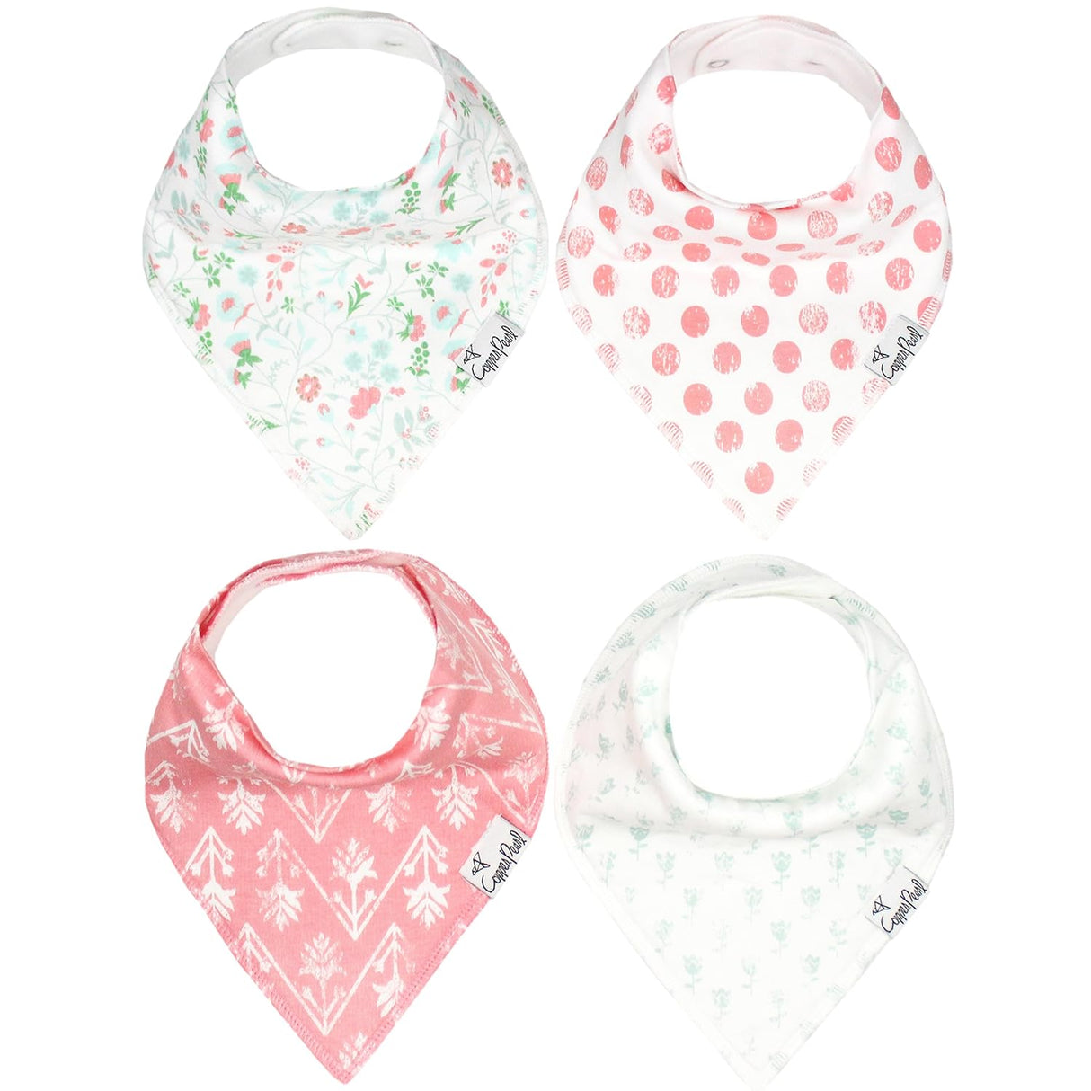 Copper Pearl Baby Bandana Bibs 4 Pack - Claire - Kid's Stuff Superstore