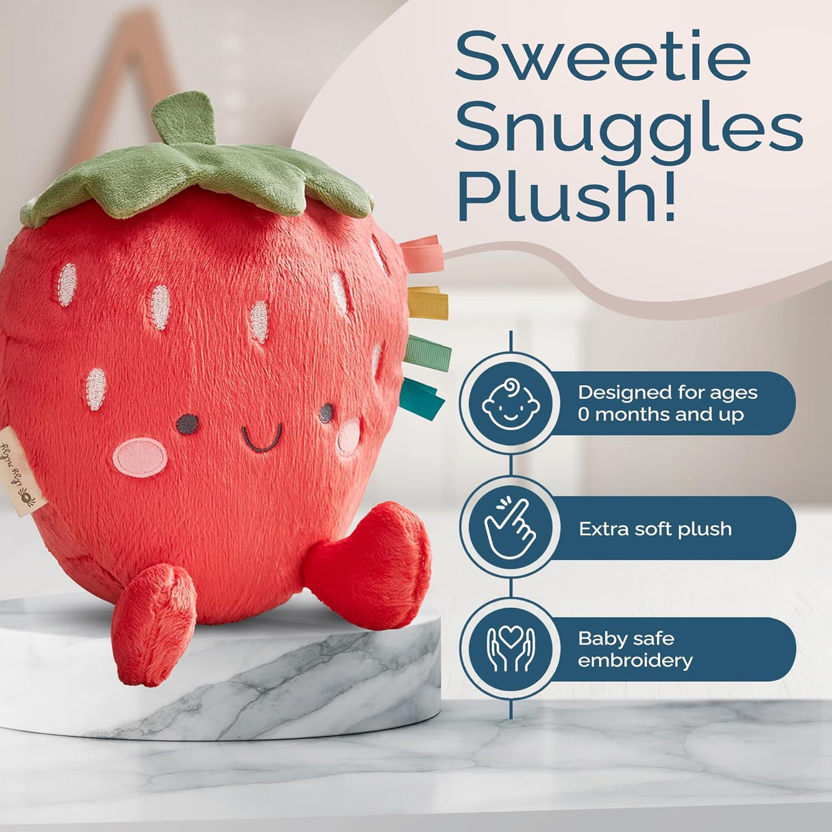 Itzy Ritzy Sweetie Snuggles - Bonnie the Strawberry - Kid's Stuff Superstore