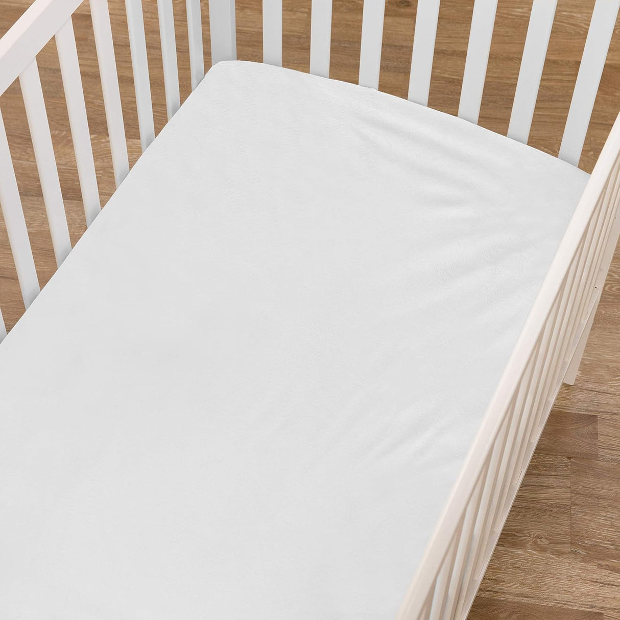 American Baby Company Heavenly Soft Chenille Fitted Crib Sheet - White - Kid's Stuff Superstore