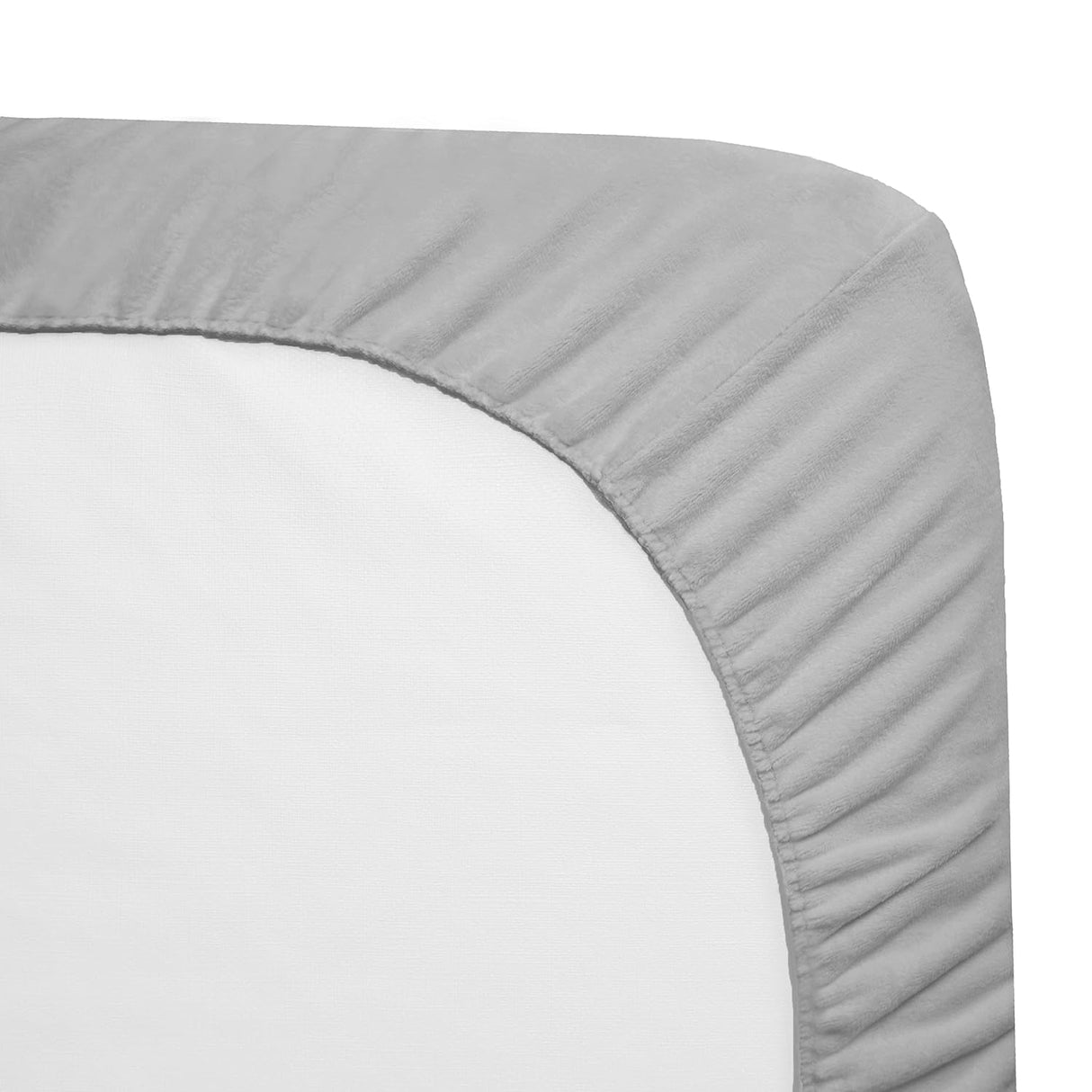 American Baby Company Heavenly Soft Chenille Fitted Crib Sheet - Gray - Kid's Stuff Superstore