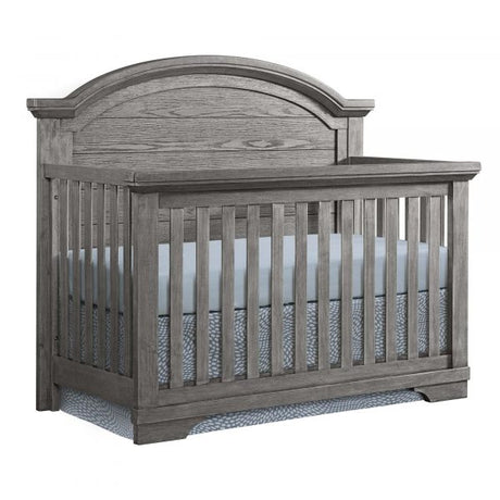 Foundry Arch Top Convertible Crib and Double Dresser | Brushed Pewter - Kid's Stuff Superstore