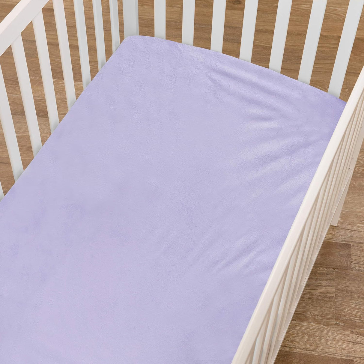 American Baby Company Heavenly Soft Chenille Fitted Crib Sheet - Lavender - Kid's Stuff Superstore
