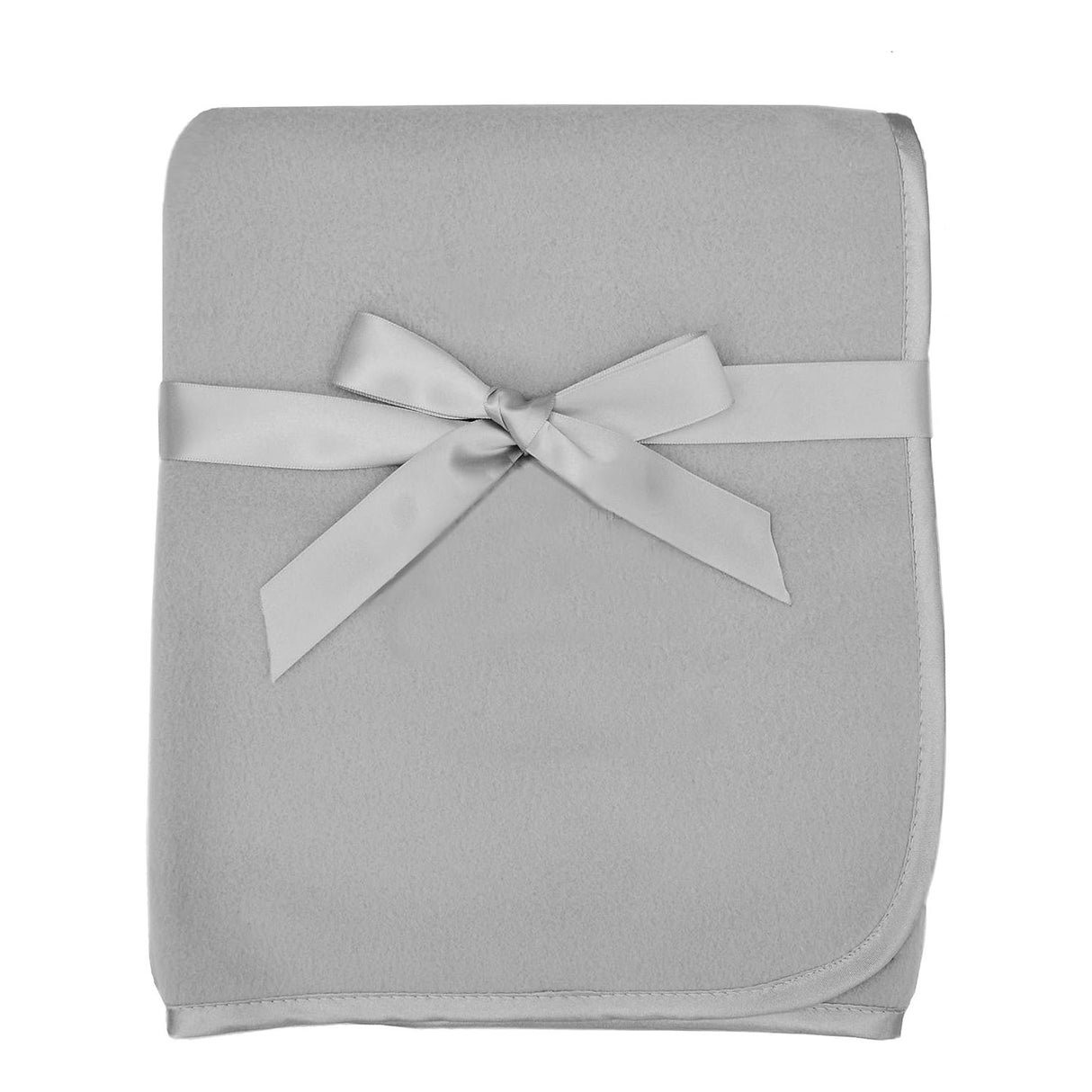 American Baby Company Fleece Blanket with Satin Trim - Gray - Kid's Stuff Superstore
