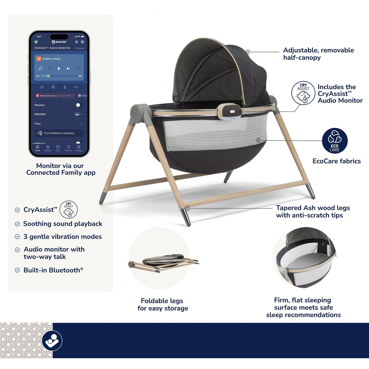 Maxi-Cosi Kindred Sibia Bassinet - Kid's Stuff Superstore