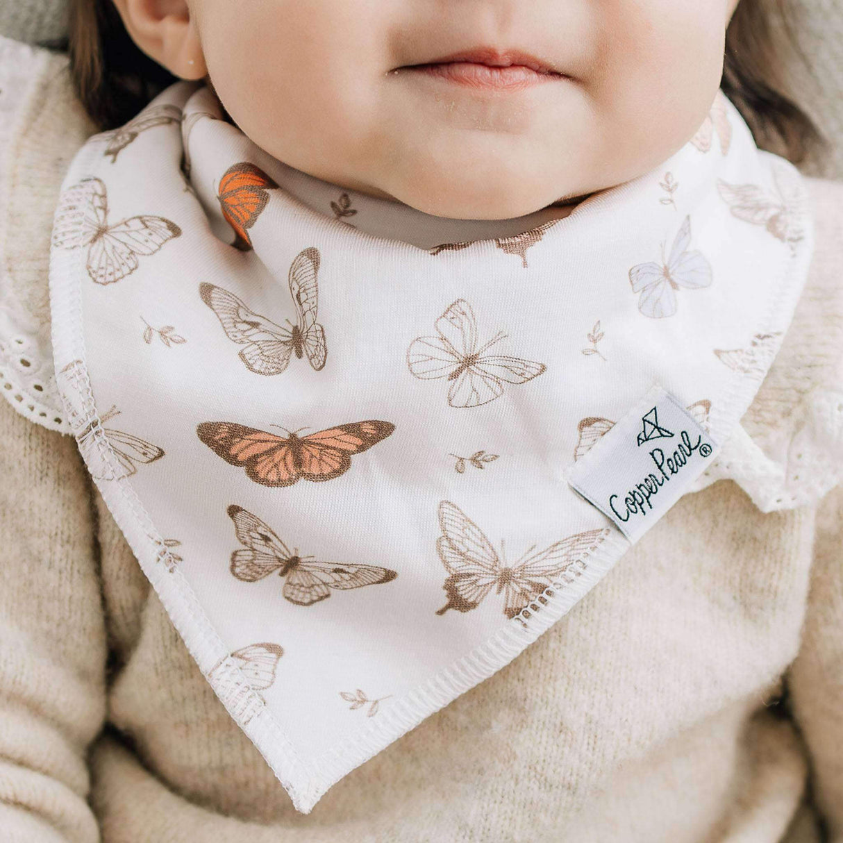 Copper Pearl Baby Bandana Bibs 4 Pack - Flora