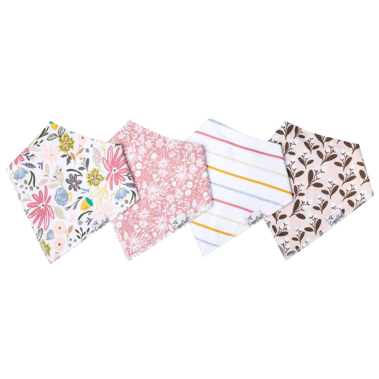 Copper Pearl Baby Bandana Bibs 4 Pack - Olive