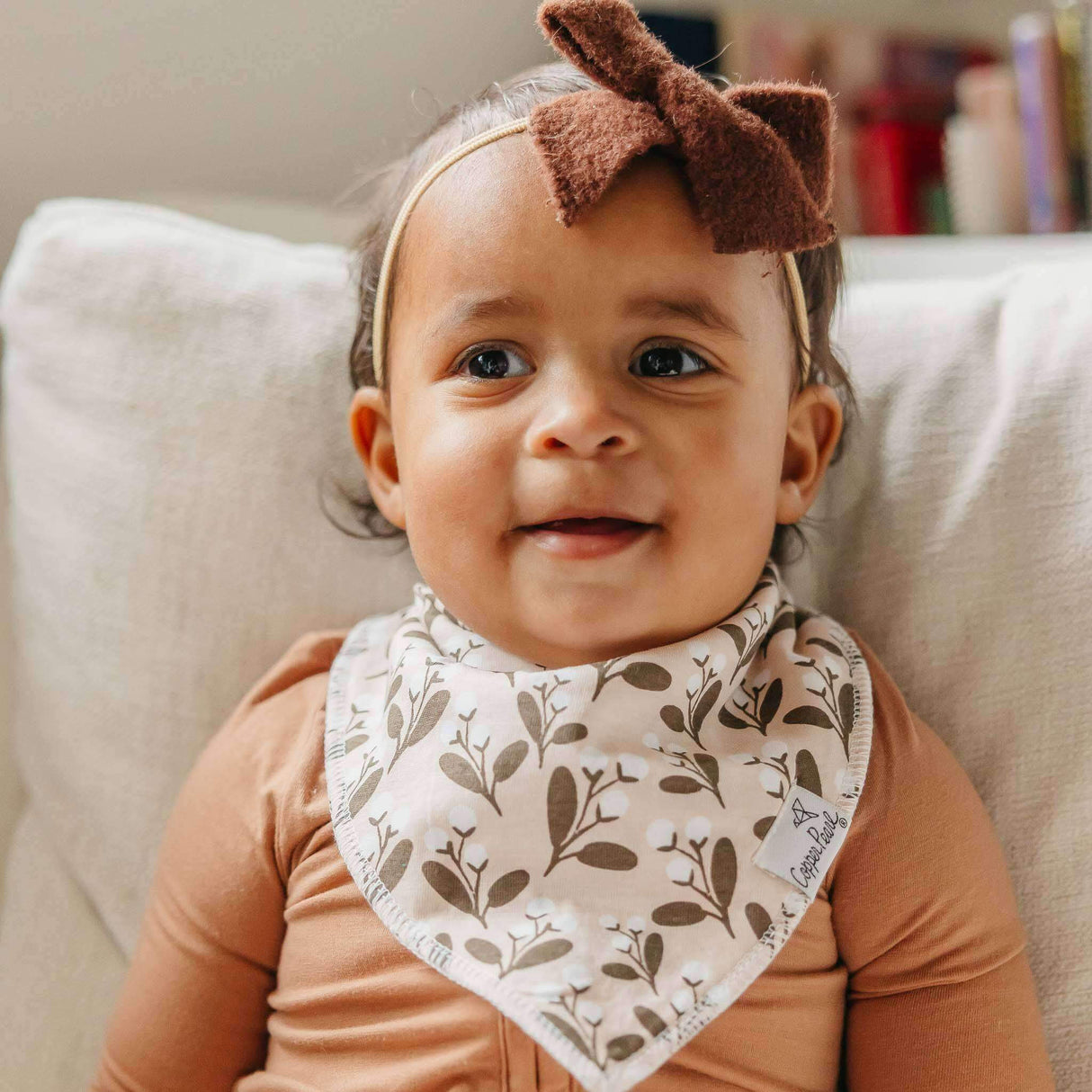 Copper Pearl Baby Bandana Bibs 4 Pack - Olive