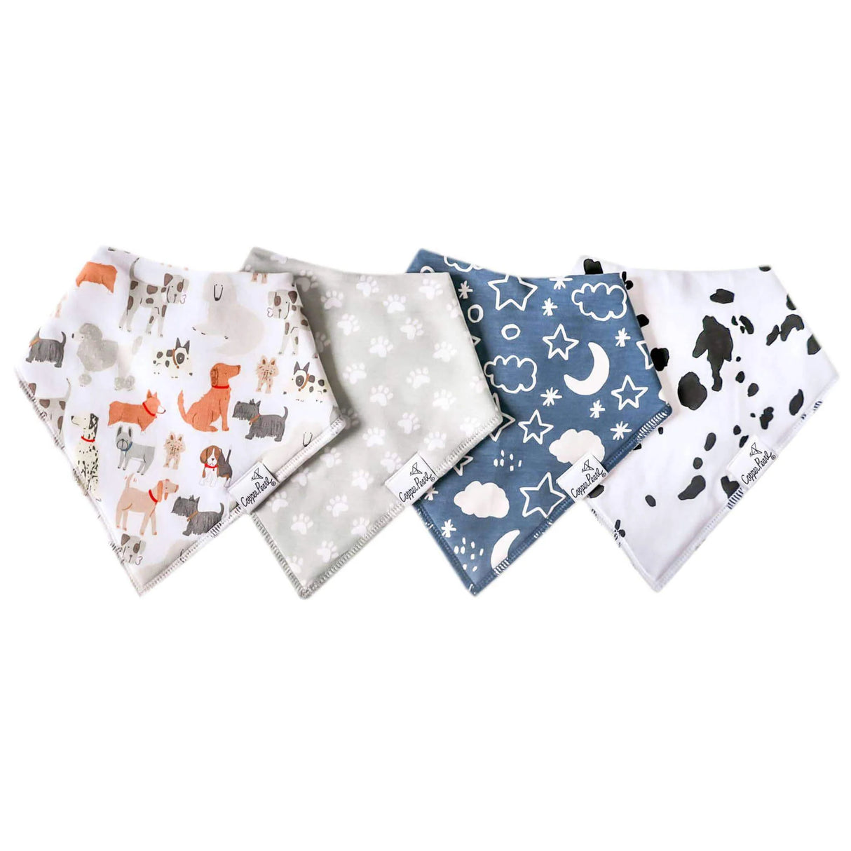 Copper Pearl Baby Bandana Bibs 4 Pack - Rufus