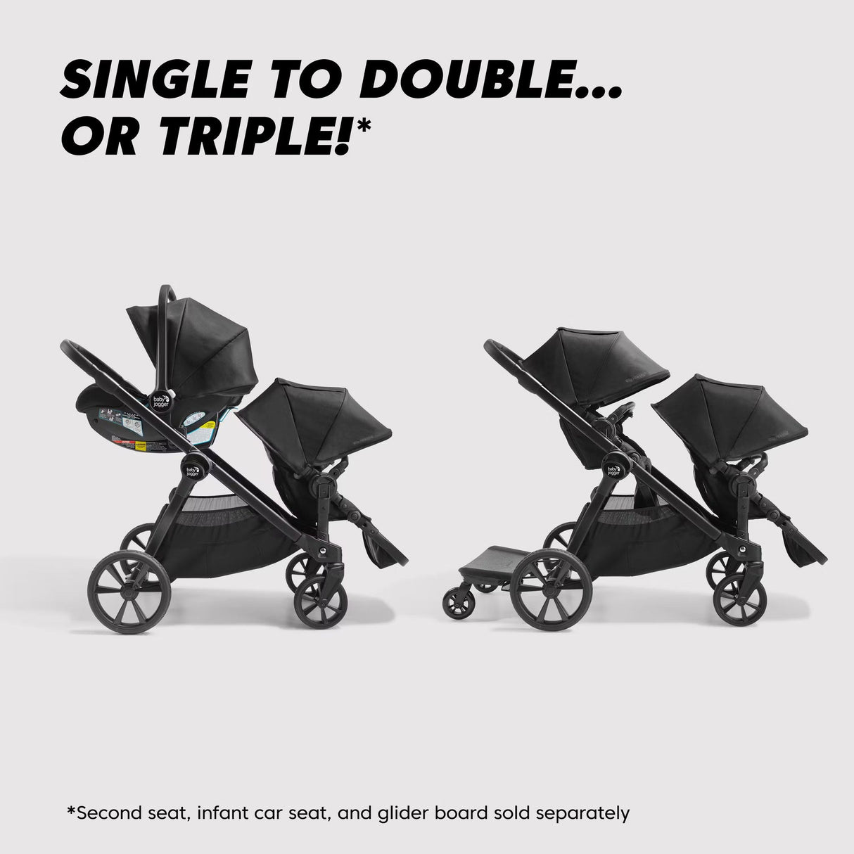 Baby Jogger City Select 2 Single-to-Double Stroller | Eco Collection