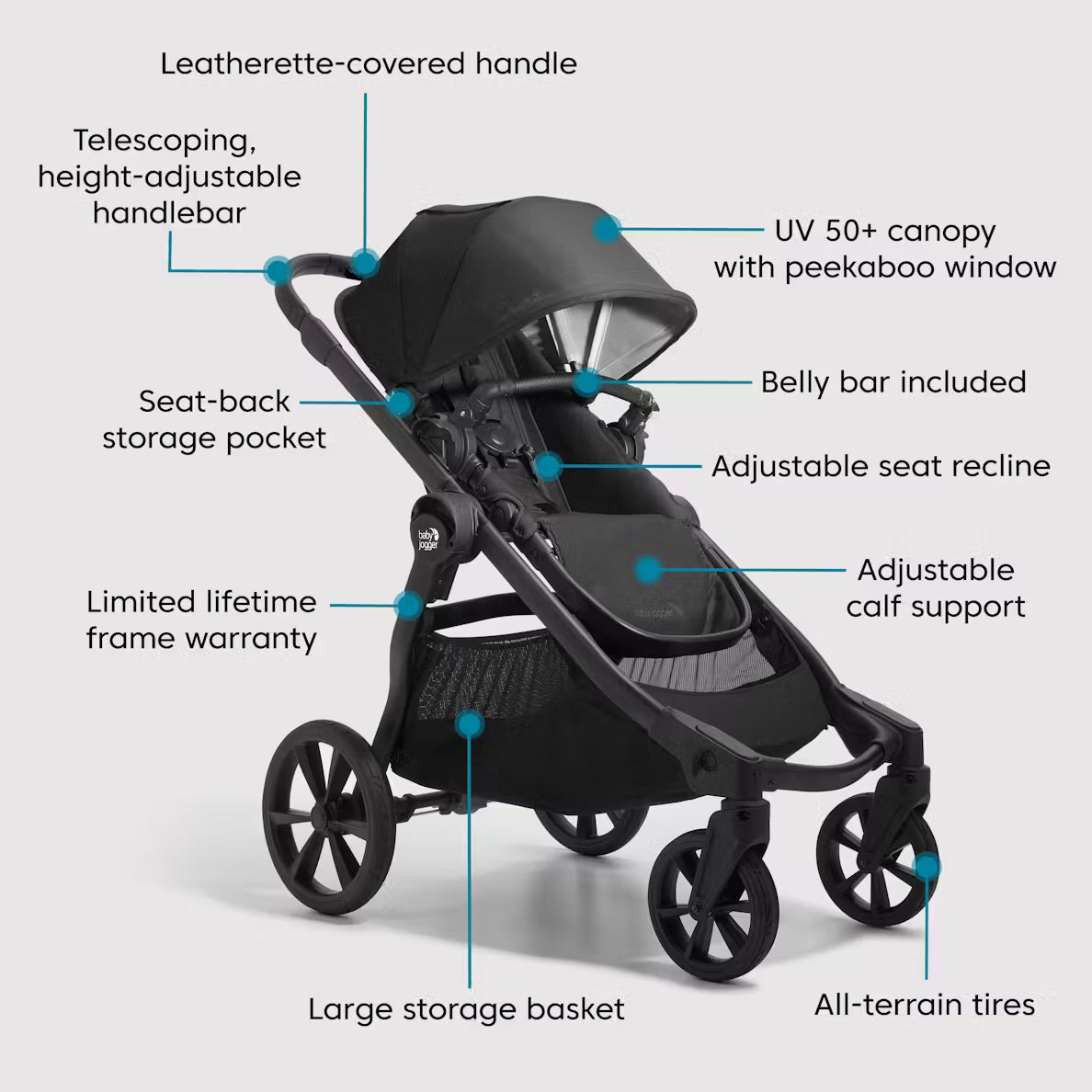 Baby Jogger City Select 2 Single-to-Double Stroller | Eco Collection - Kid's Stuff Superstore