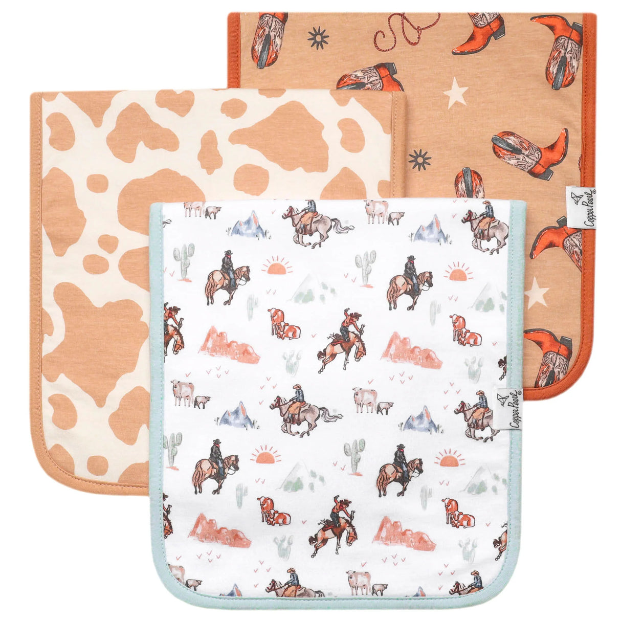 Copper Pearl Premium Baby Burp Cloths 3-Pack