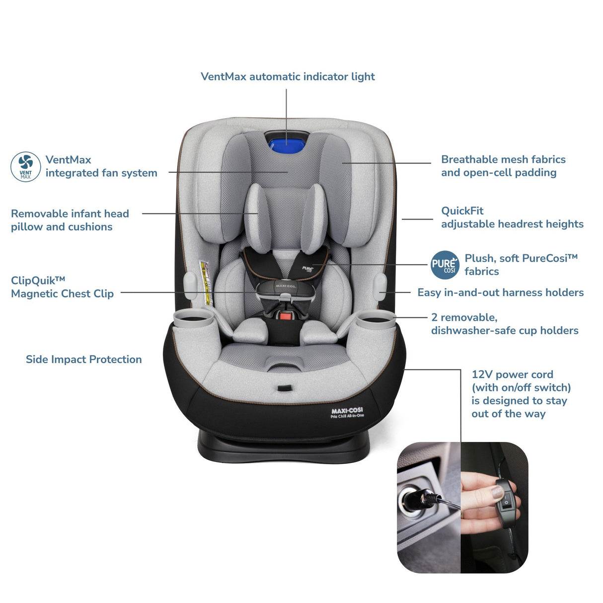 Maxi-Cosi Pria Chill All-in-One Convertible Car Seat - Kid's Stuff Superstore