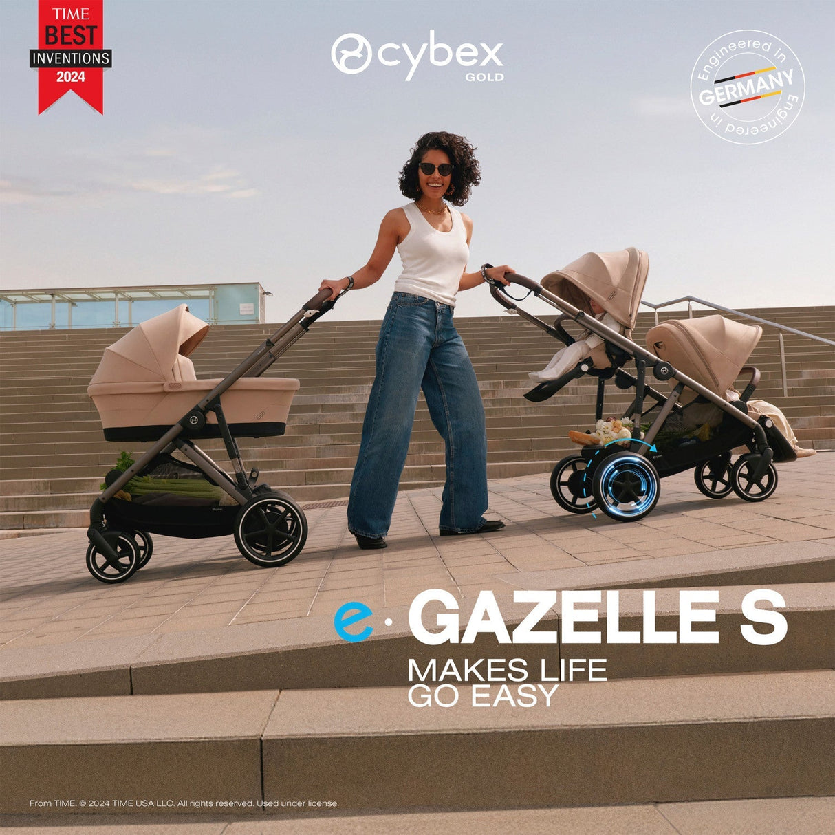 Cybex e-Gazelle S Electronic Assist Single-to-Double Stroller - Kid's Stuff Superstore