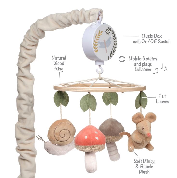 Lambs & Ivy- Mushroom Meadow Musical Mobile