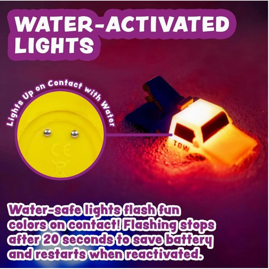 Emergency Vehicles Light Up Bath Toys