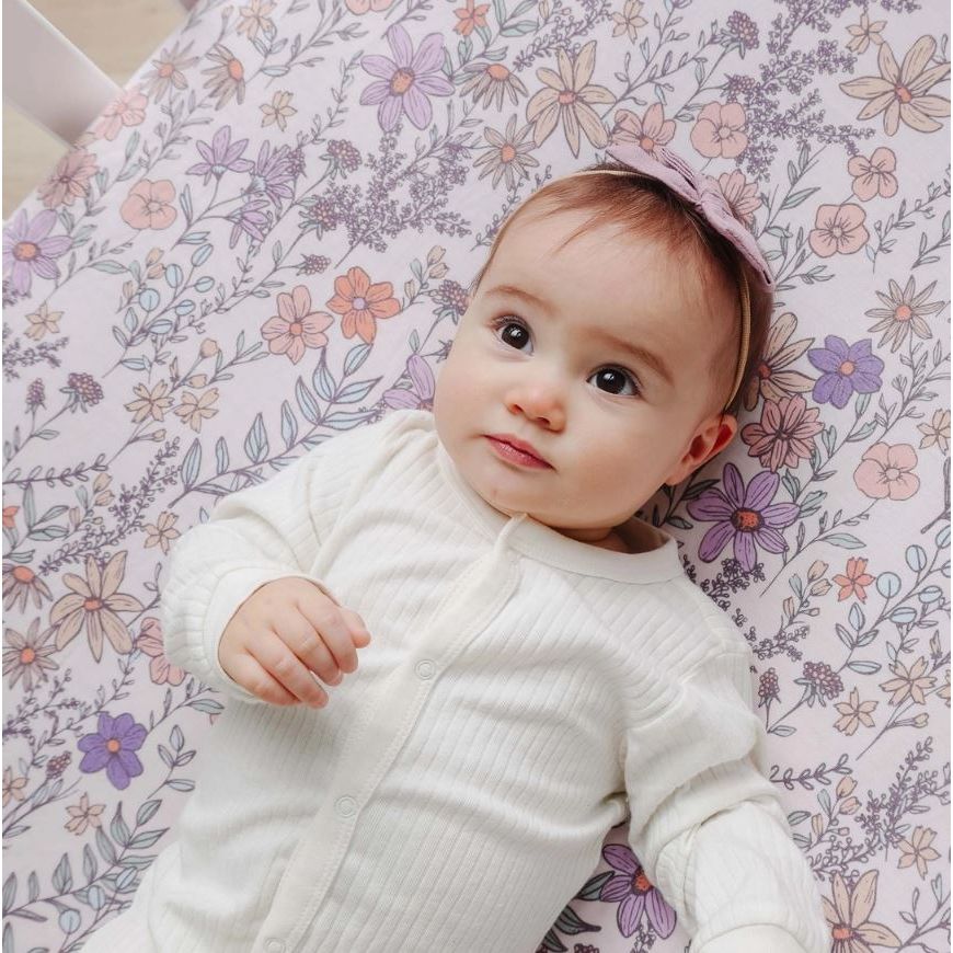 Copper Pearl Fitted Crib Sheet - Natalie