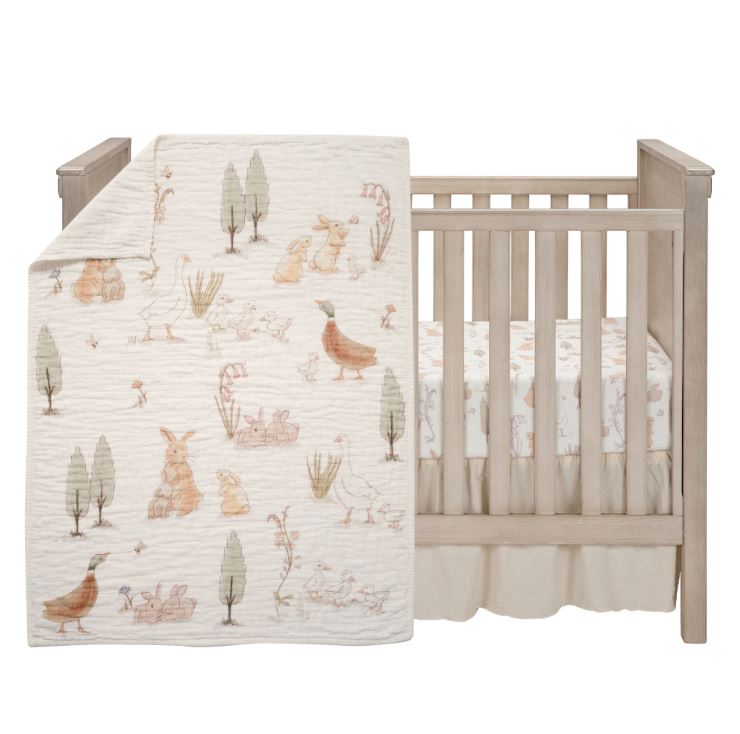 Lambs & Ivy- Bunny Hop 3 PC Bedding Set