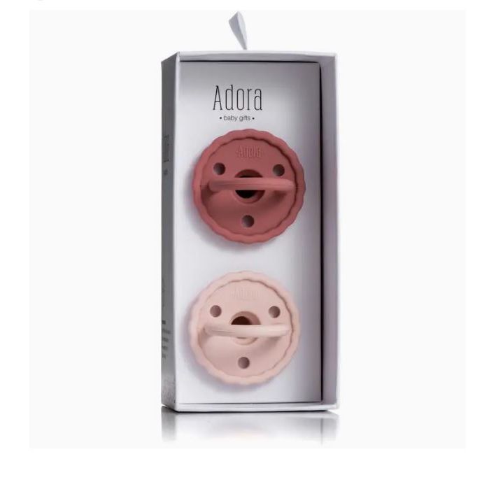 Adora Classic Pacifier 2 pack - Rosewood / Blush