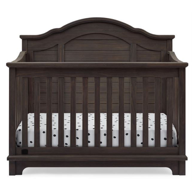 Delta Asher Convertible Crib with Toddler Rail and Double Dresser with Changing Tray - Rustic Gray - Kid's Stuff Superstore