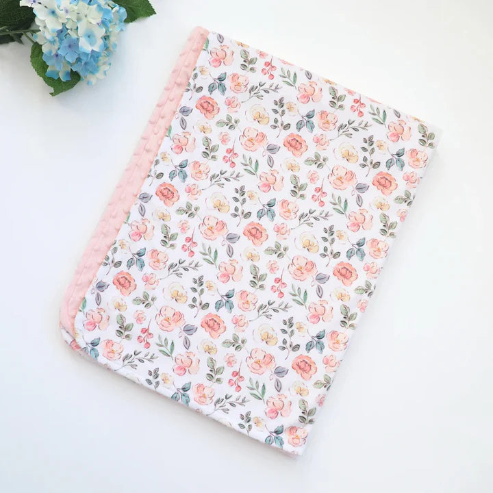 Honey Lemonade Minky Blanket - Blushing Garden - Kid's Stuff Superstore