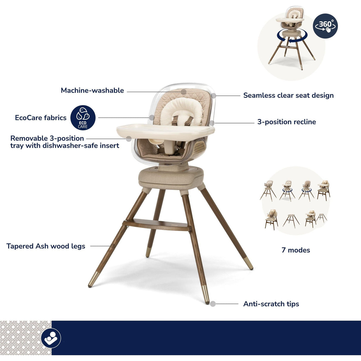 Maxi-Cosi Kindred Kiskadee 360° Rotating High Chair - Kid's Stuff Superstore