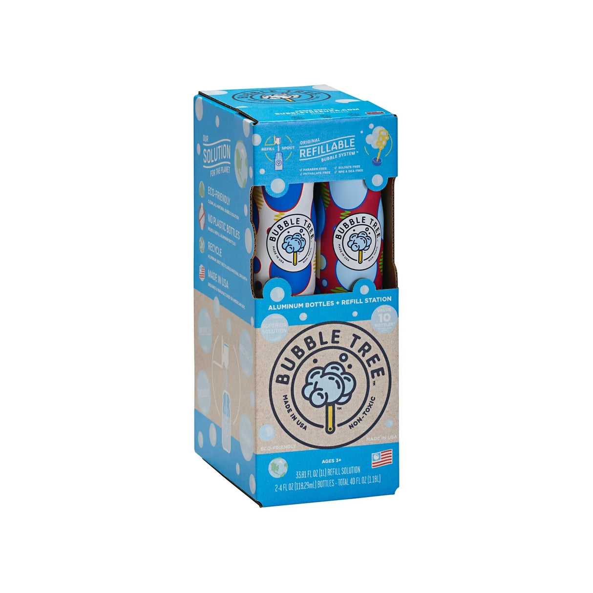 Bubble Tree - 1 Liter 2 Bottle Refillable Bubble System - Kid's Stuff Superstore