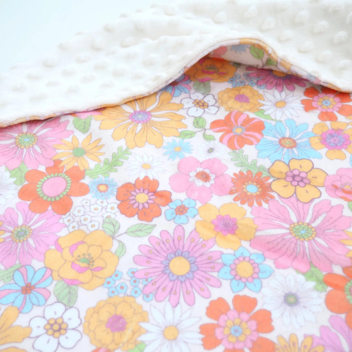 Honey Lemonade Minky Blanket - Retro Floral - Kid's Stuff Superstore