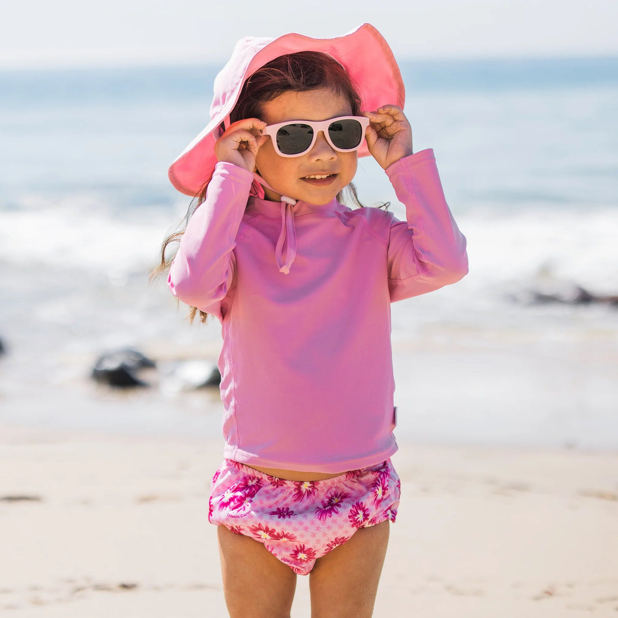Green Sprouts Long Sleeve Swim Shirt - Pink - Kid's Stuff Superstore