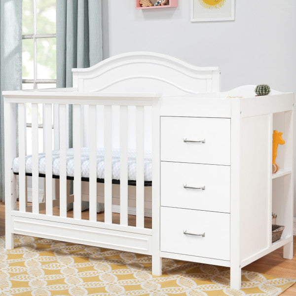 DaVinci Charlie 4-in-1 Convertible Mini Crib & Changer - White - Kid's Stuff Superstore