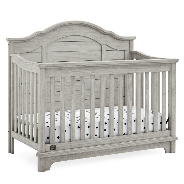 Asher Convertible Crib with Toddler Rail and Double Dresser with Changing Tray - Rustic Mist - Kid's Stuff Superstore