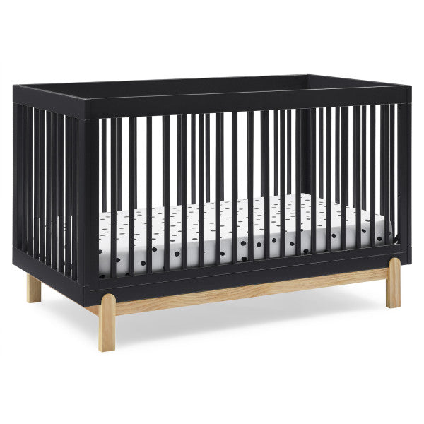 Delta Poppy Convertible Crib and 3 Drawer Dresser with Cubbies - Midnight - Kid's Stuff Superstore