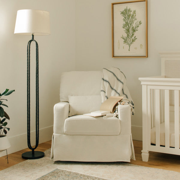 Namesake Crawford Pillowback Comfort Swivel Glider - Performance Cream Eco-Weave - Kid's Stuff Superstore