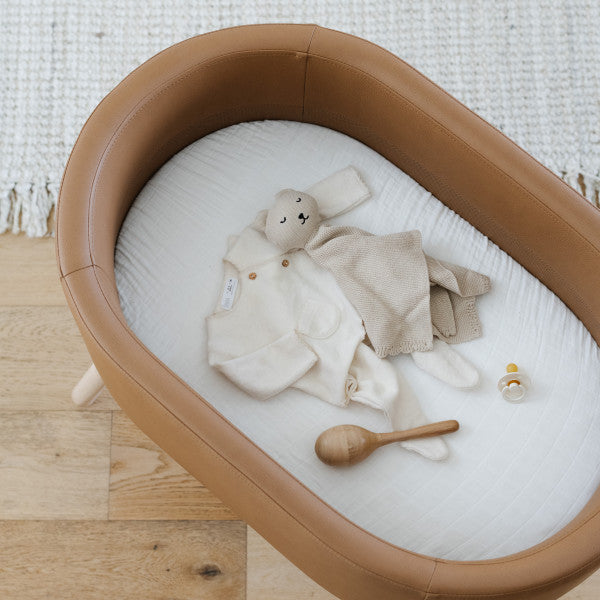 Babyletto x GATHRE Capsule Bassinet - Camel - Kid's Stuff Superstore